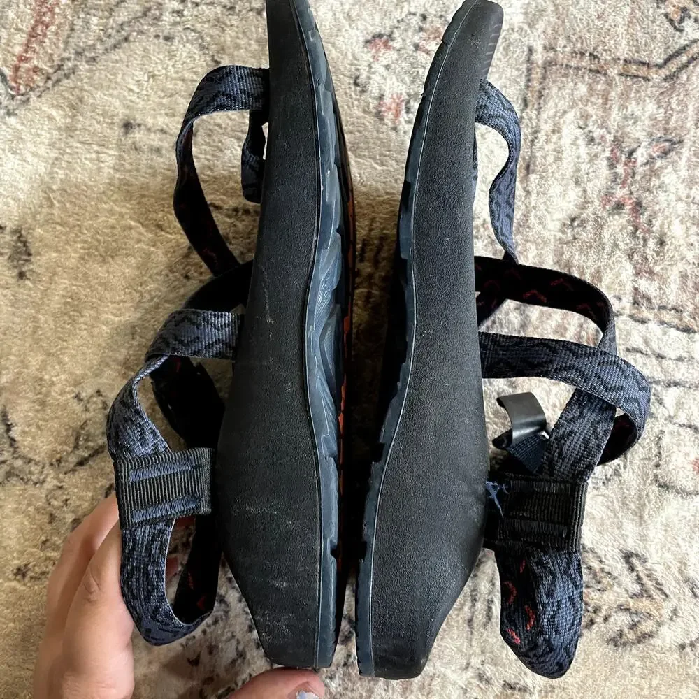 Chaco Z1 Sandal Single Strap Strappy Hiking Outdoor Sandals Gray Black Men's 10